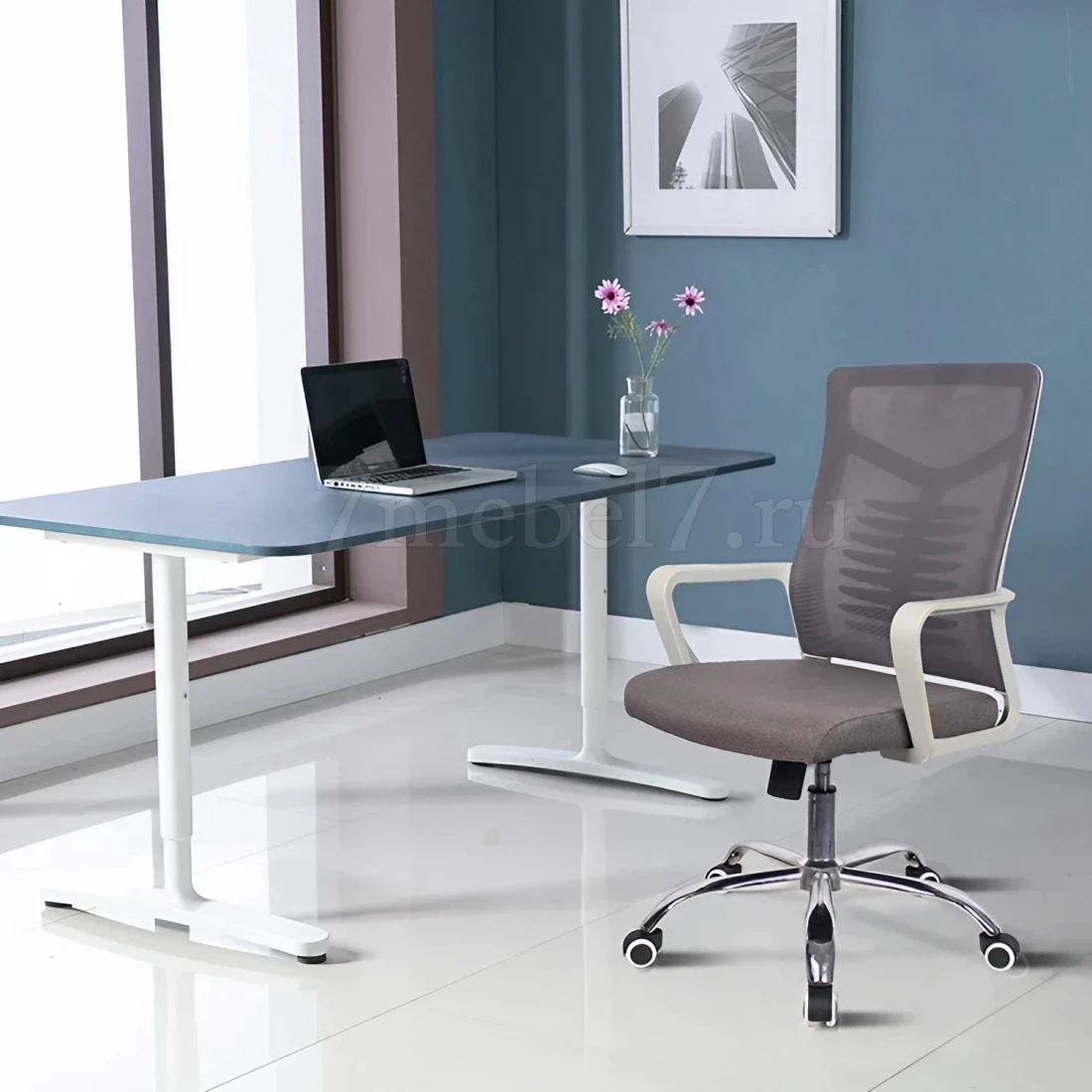 Кресло SitUp DELTA (Дельта) grey Chrome (сетка Grey/Grey ) 7mebel7.ru 5 Кресло SitUp DELTA (Дельта) grey Chrome (сетка Grey/Grey ) — изображение 5